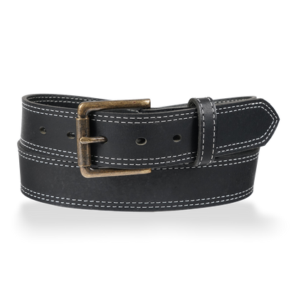 Franklin - 1.5" Field Row White Double Stitch Work Belt