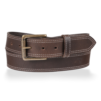Franklin - 1.5" Field Row White Double Stitch Work Belt