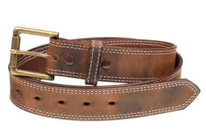 Franklin - 1.5" Field Row White Double Stitch Work Belt