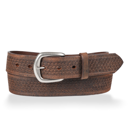 Roosevelt - 1.375" Patterned Basketweave Dress Belt