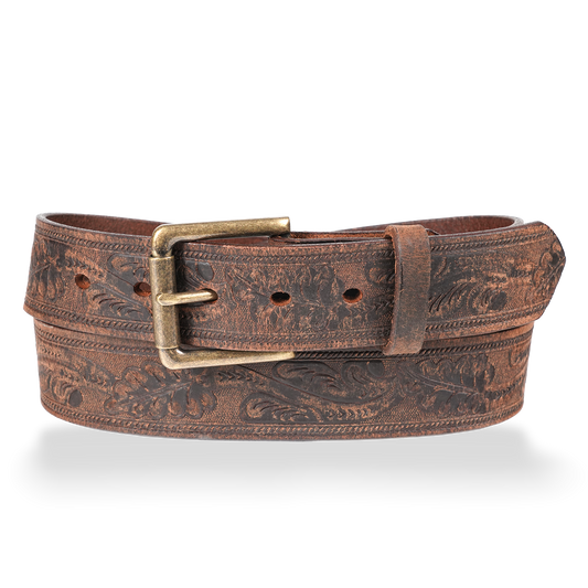 Sheridan - 1.5" Patterned Oak Leaf Casual Belt