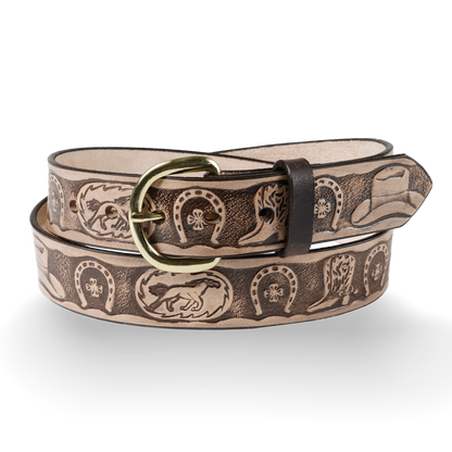 Cowboy - 1.5" Embossed Horseshoe, Boots, Horse